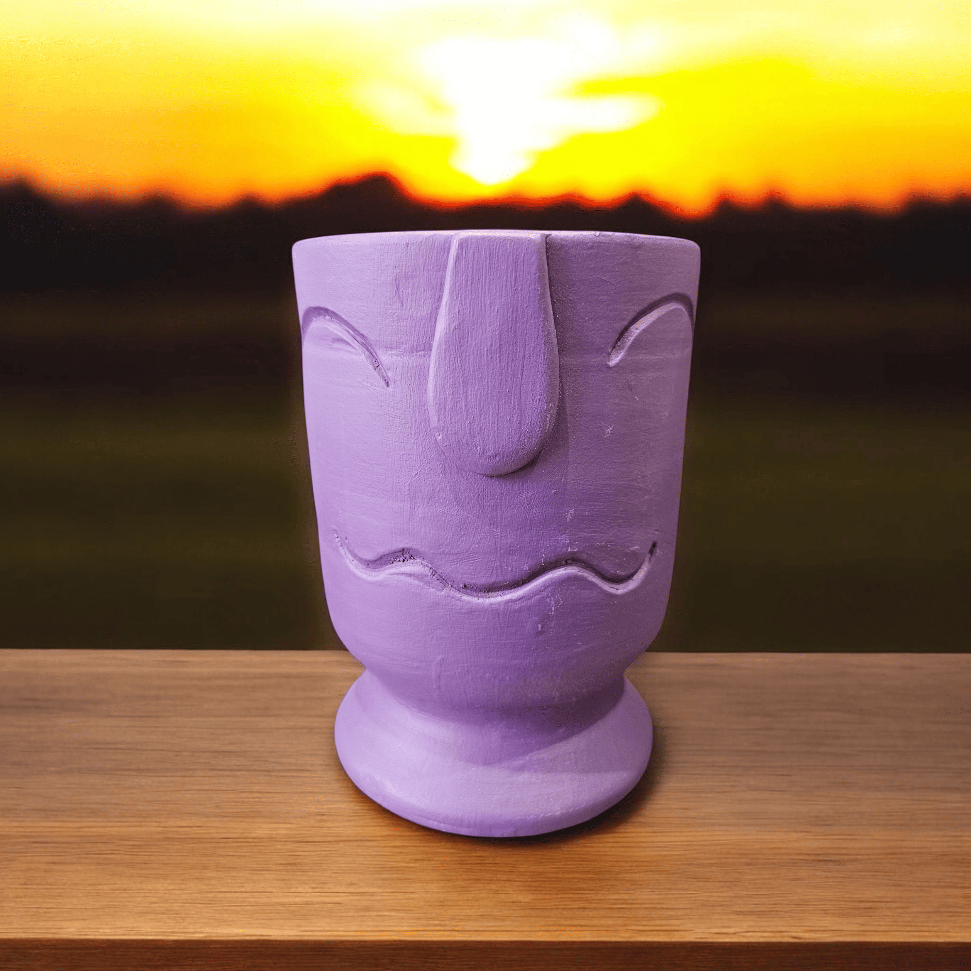 Terracotta Face pot