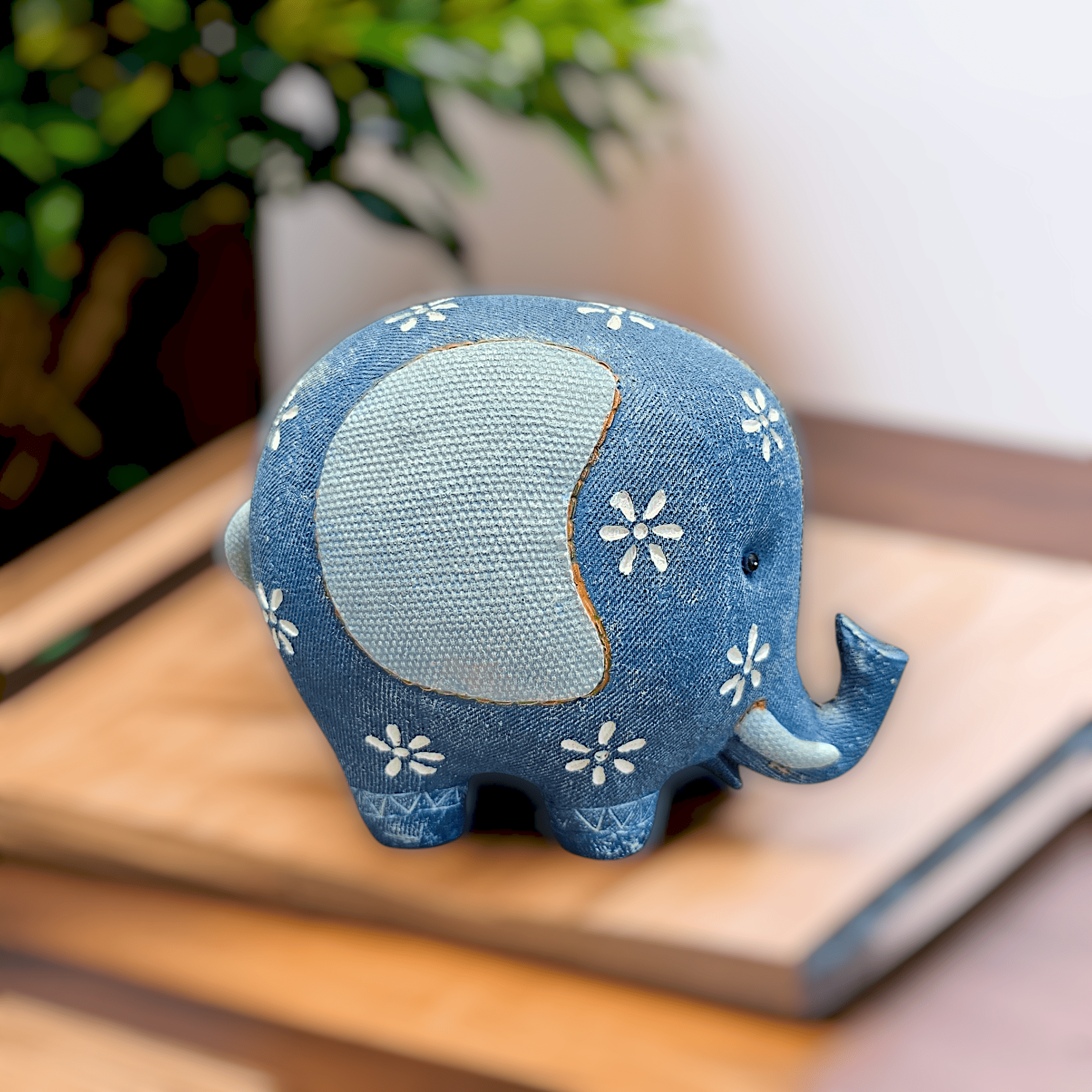 Denim inspired Elephant ( Small size)
