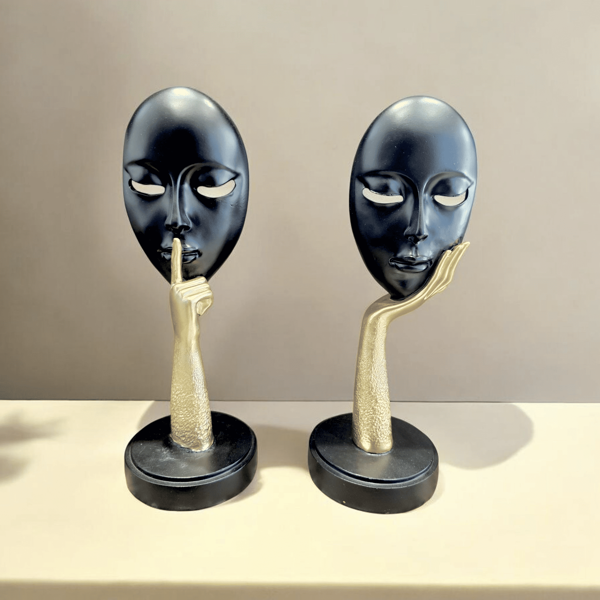 Golden black face expression